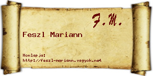 Feszl Mariann névjegykártya