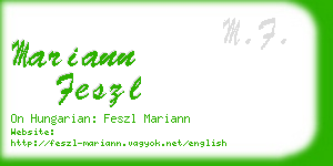 mariann feszl business card
